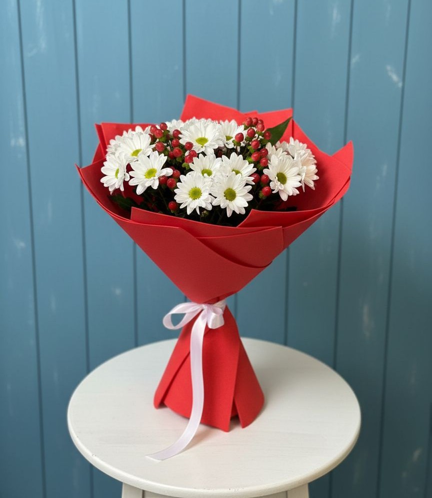 Букет цветов из: Хризантемы в Большой Ирбе