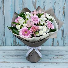 Букет цветов из:  Герберы, Альстромерии и Хризантемы #REPLACE_PRED# Большой Ирбе