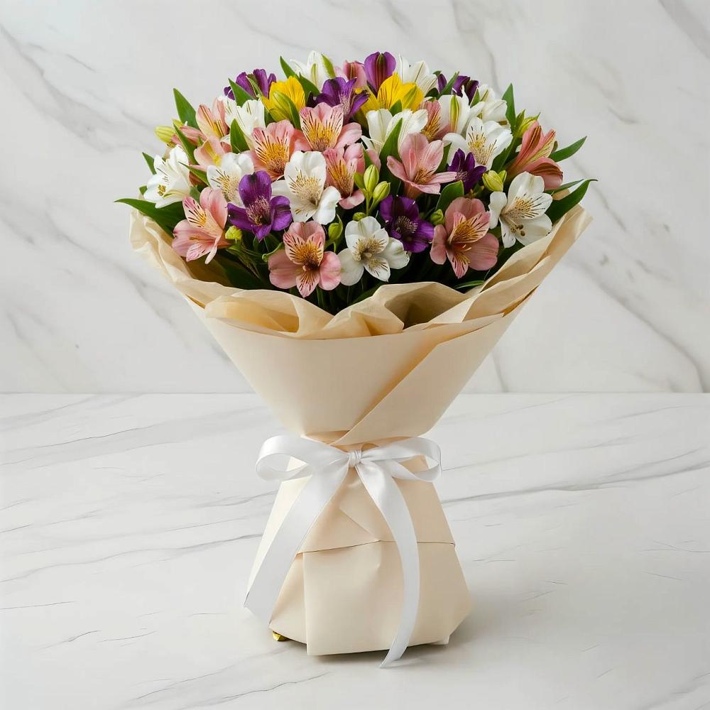 Букет цветов из: Альстромерии в Большой Ирбе
