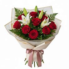 Букет цветов из:  Лилии и Розы в Большой Ирбе