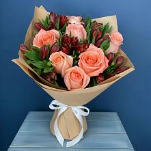 Букет цветов из:  Розы и Альстромерии в Большой Ирбе