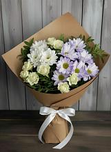 Букет цветов из:  Хризантемы и Розы в Большой Ирбе