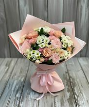 Букет цветов из:  Гвоздики, Розы и Хризантемы в Большой Ирбе