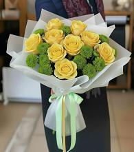 Букет цветов из:  Хризантемы и Розы в Большой Ирбе