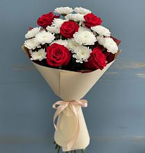 Букет цветов из:  Розы и Хризантемы в Большой Ирбе