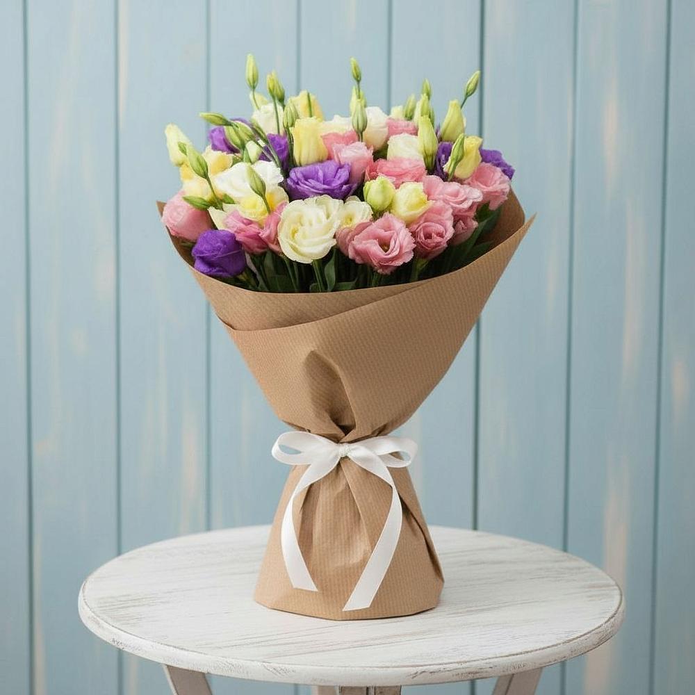 Букет цветов из: Лизиантусы в Большой Ирбе