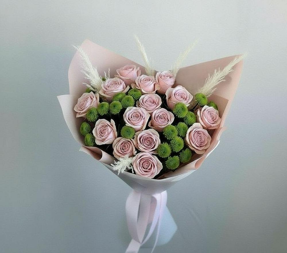 Букет цветов из: Розы и Хризантемы в Большой Ирбе