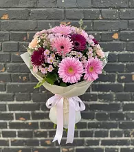 Букет цветов из:  Герберы и Хризантемы в Большой Ирбе