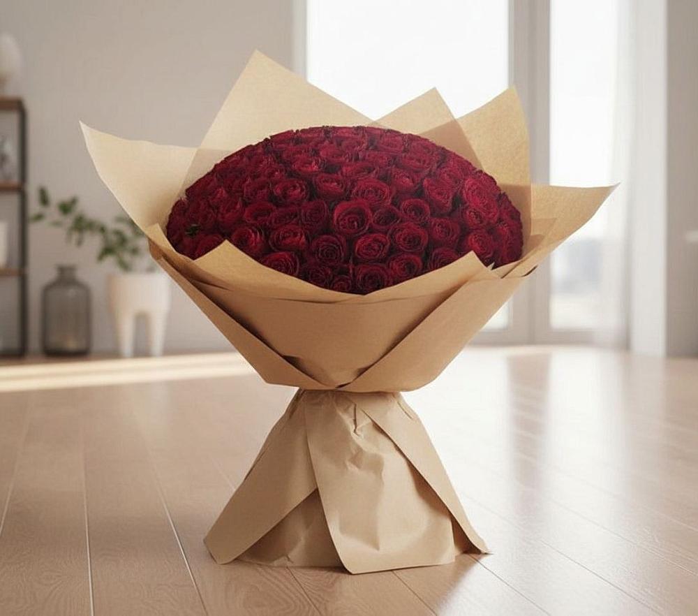 Букет 101 Красная роза в Большой Ирбе
