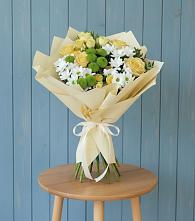 Букет цветов из:  Хризантемы и Розы #REPLACE_PRED# Большой Ирбе