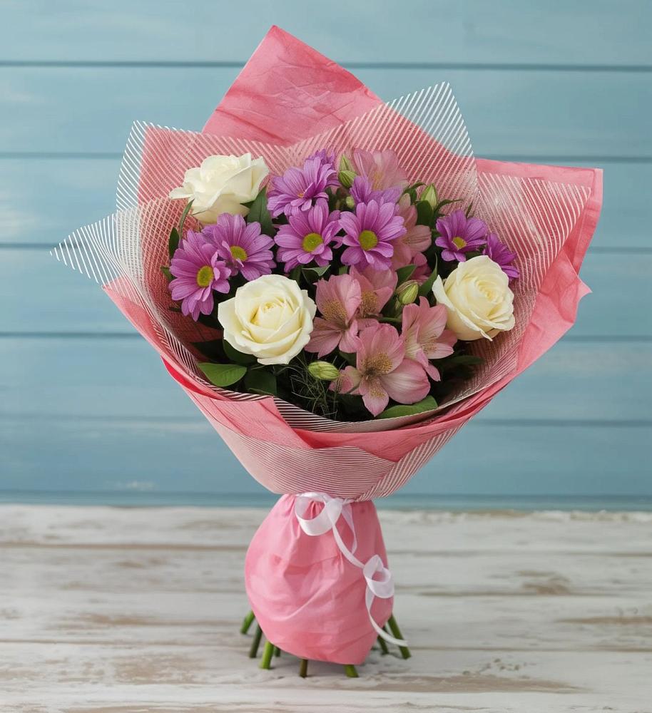Букет цветов из: Герберы в Большой Ирбе