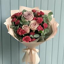 Букет цветов из:  Гвоздики и Розы в Большой Ирбе