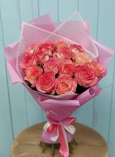 Букет 15 Розовых роз Равель #REPLACE_PRED# Большой Ирбе
