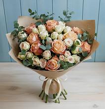 Букет цветов из:  Альстромерии и Розы #REPLACE_PRED# Большой Ирбе