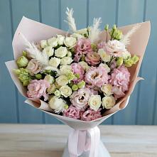 Букет цветов из:  Альстромерии и Розы в Большой Ирбе
