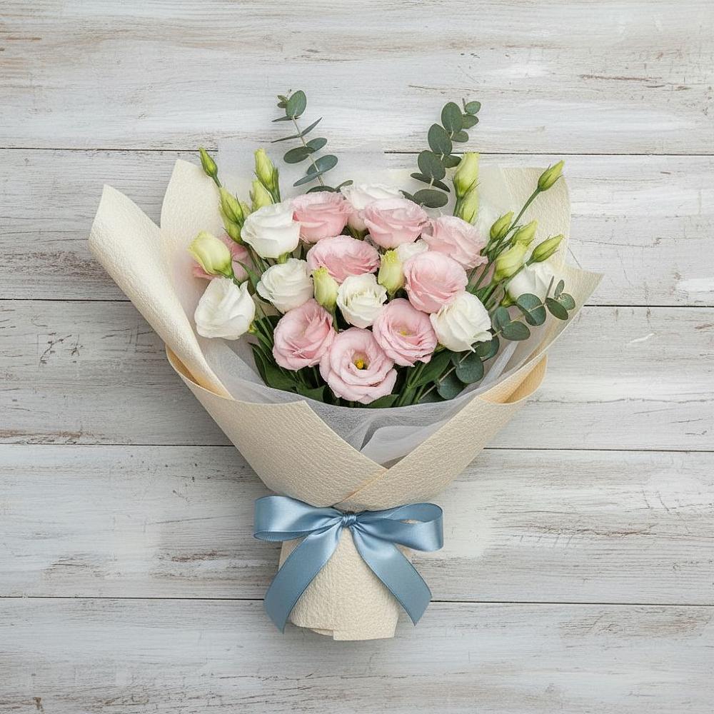 Букет цветов из: Лизиантусы в Большой Ирбе